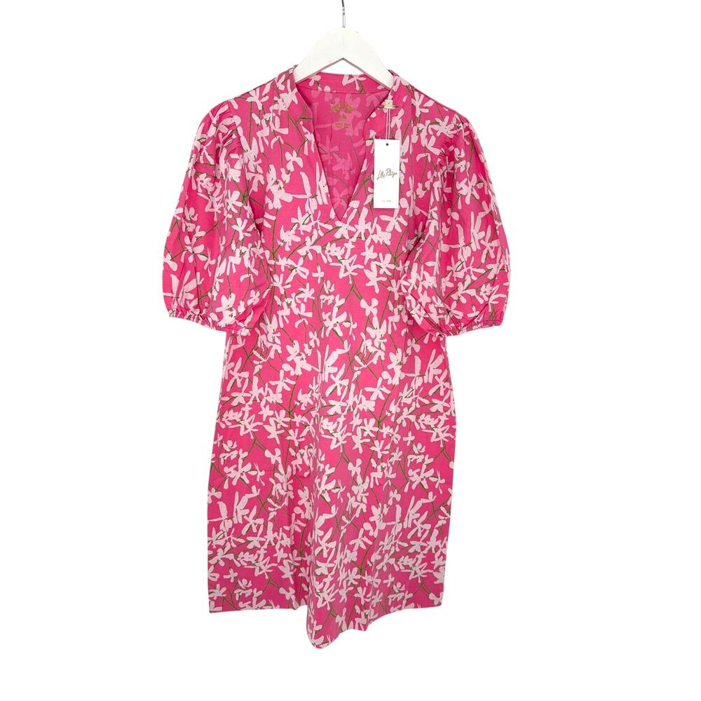 Lilly Pulitzer Women's Confetti Pink Liza Overprint Carey Dress Size M - Picture 6 of 11